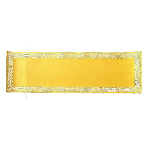 Piazza Mustard Double-Sided Table Runner