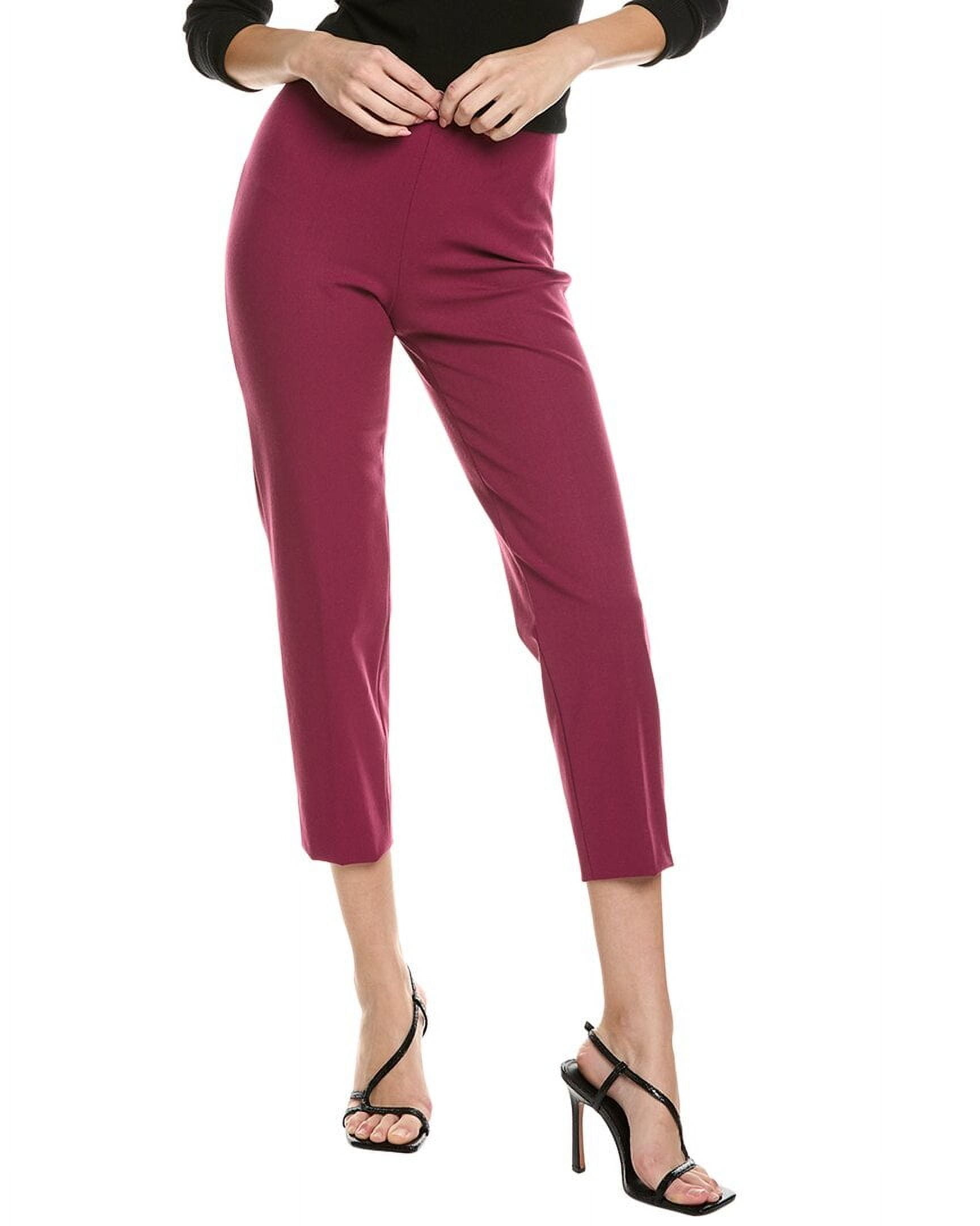 Piazza Sempione womens Audrey Wool-Blend Pant, 38, Purple  display picture 1