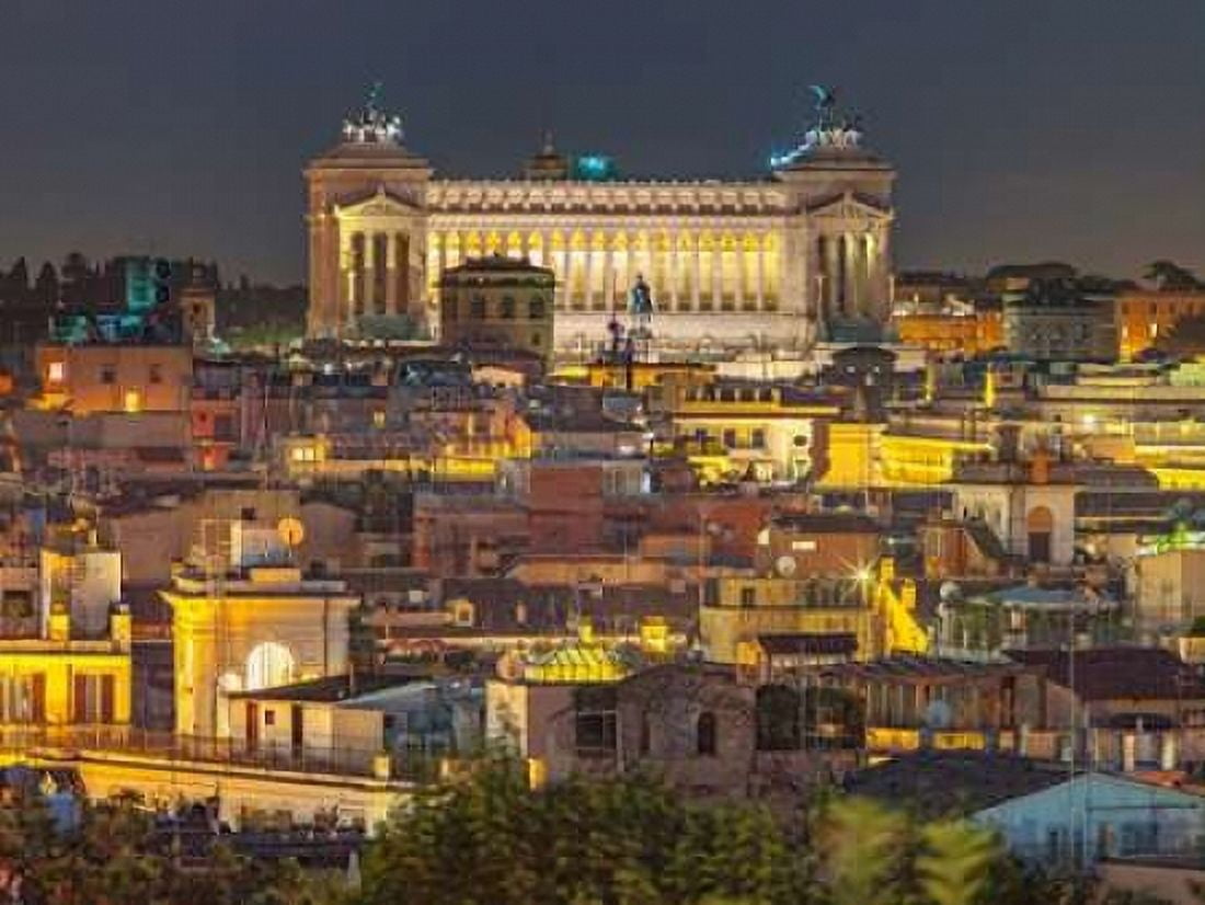 Piazza Venezia in Rome Italy Canvas Art - Assaf Frank (18 x 24)