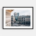 thumbnail image 1 of Piazza del Duomo 02 - Milan Lombardy Italy Photography Cityscape Architecture Street Photography Travel Poster Skyline Black Framed Wall Art Print 5 x 7 inches, 1 of 4