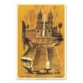 thumbnail image 1 of Piazza di Spagna - Rome Italy - Spanish Steps - Vintage Airline Travel Poster by David Klein c.1950s - 8 x 12 inch Vintage Metal Tin Sign, 1 of 4