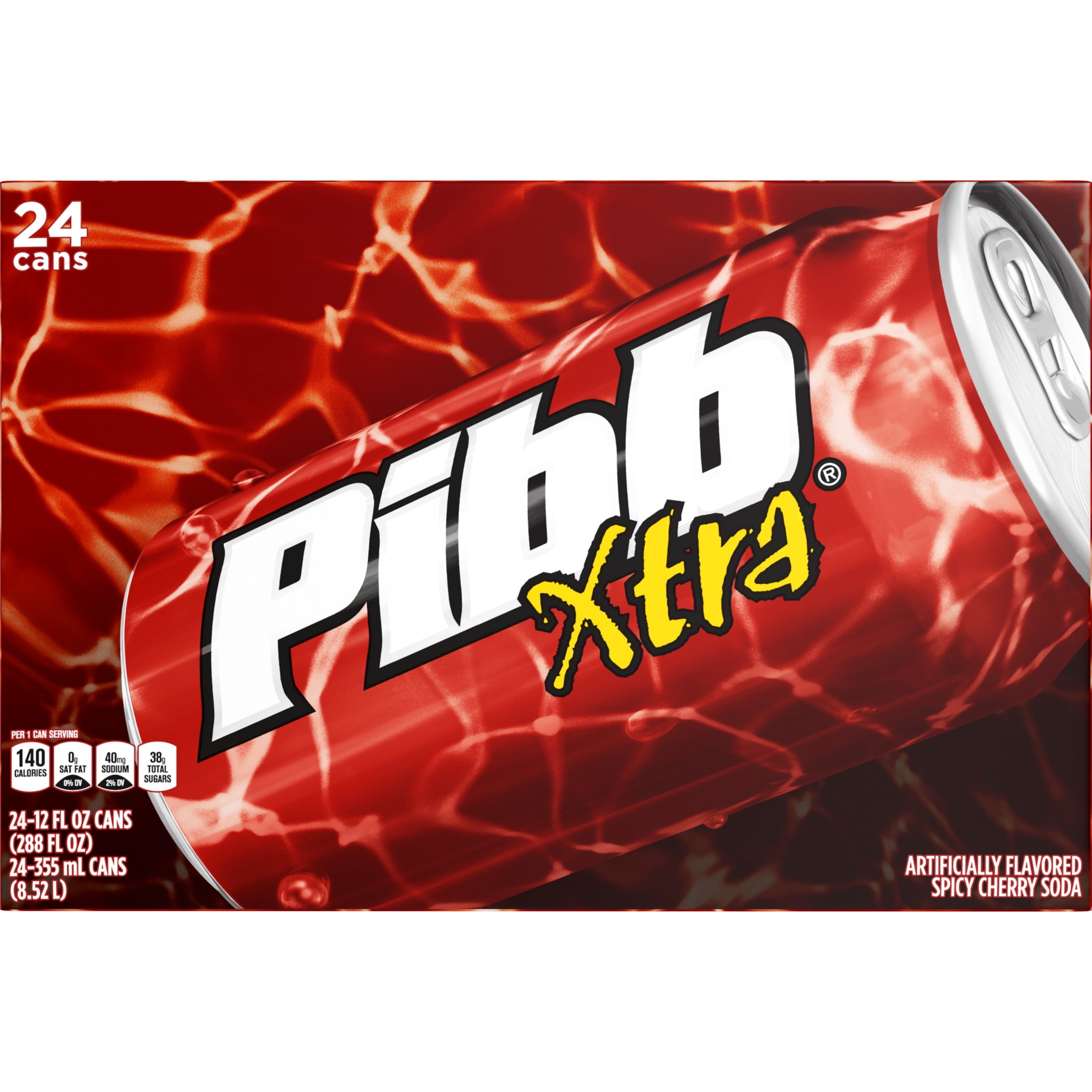 Pibb Xtra Spicy Cherry Soda Pop, 12 fl oz, 24 Pack Cans - Walmart.com