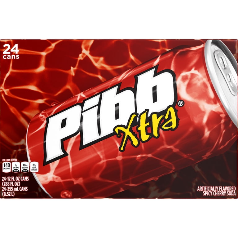 ビビ　POP Pibb Xtra Spicy Cherry Soda Pop, 12 fl oz, 24 Pack Cans - Walmart.com