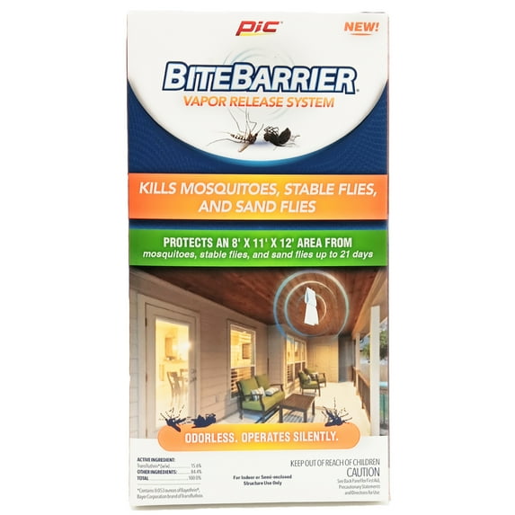 Pic BiteBarrier Vapor Release System Mosquito and Fly Killer, Long-Lasting Mosquito Defense, EPA Registered, Outdoor Use