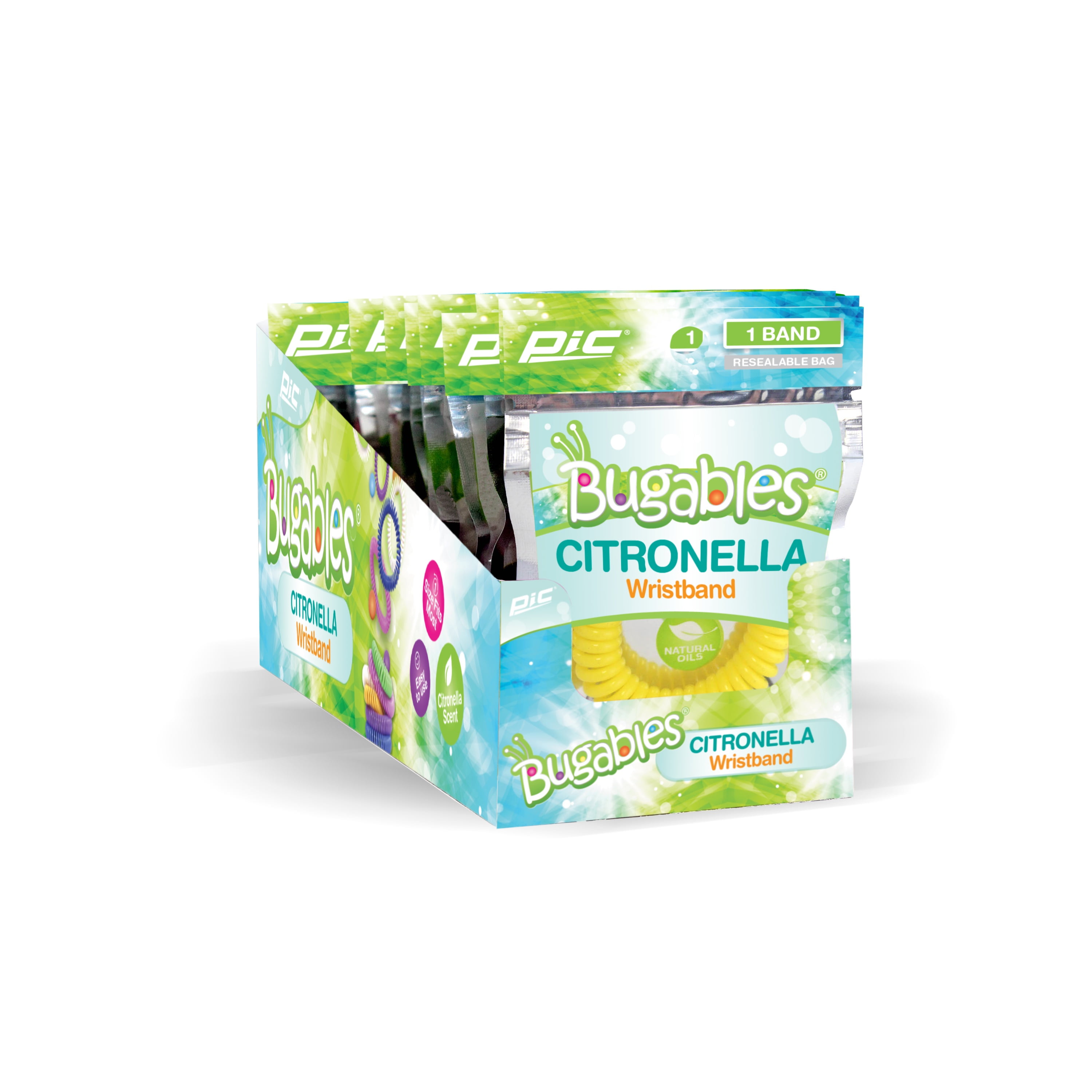 Pic Bugables Citronella Wristband - 24 Pack