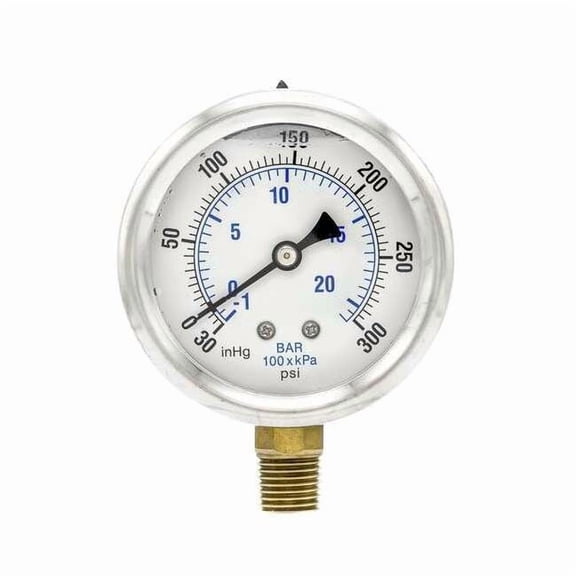 Pic Gauges Compound Gauge,1/4 in. NPT,2-1/2 in. PRO-201L-254CH