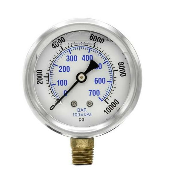Pic Gauges Pressure Gauge,1/4 in. NPT,2-1/2 in. PRO-201L-254U