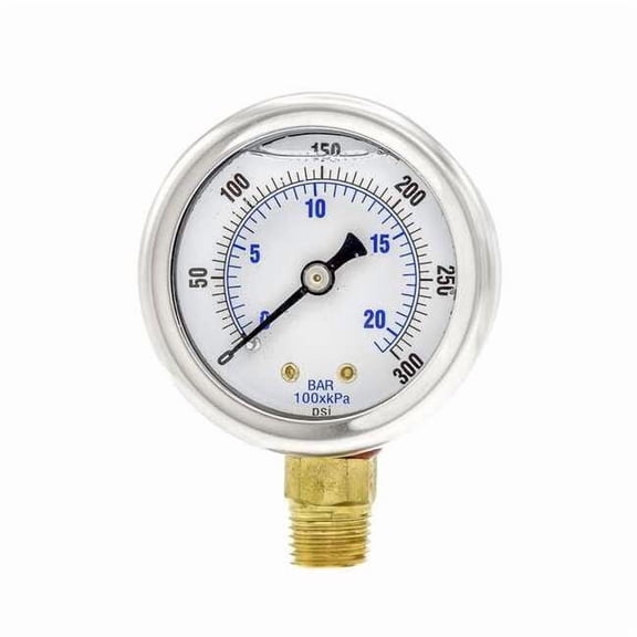 Pic Gauges Pressure Gauge,1/4 in. NPT,2 in. 201L-204H