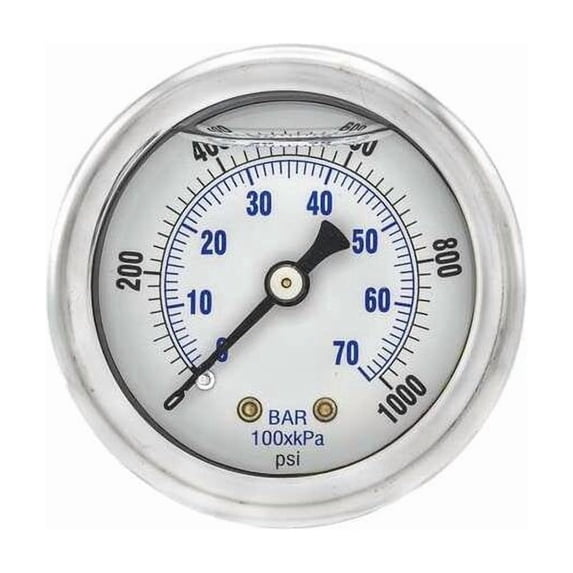 Pic Gauges Pressure Gauge,1/4 in. NPT,2 in. 202L-204M
