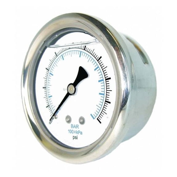 Pic Gauges Pressure Gauge,1/4 in. NPT,4 in. 202L-404E