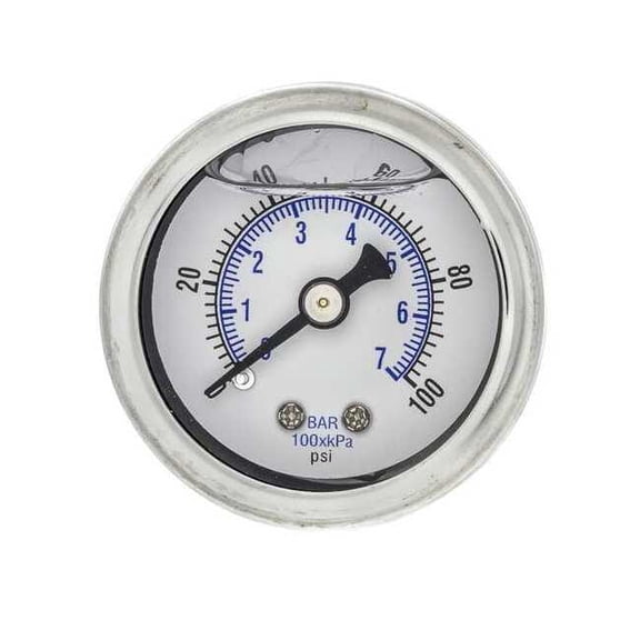 Pic Gauges Pressure Gauge,1/8 in. NPT,1-1/2 in. 202L-158E