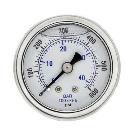 Pic Gauges Pressure Gauge,1/8 in. NPT,1-1/2 in. 202L-158K