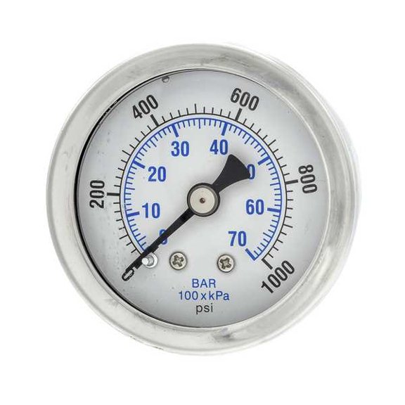 Pic Gauges Pressure Gauge,1/8 in. NPT,1-1/2 in. 202L-158M