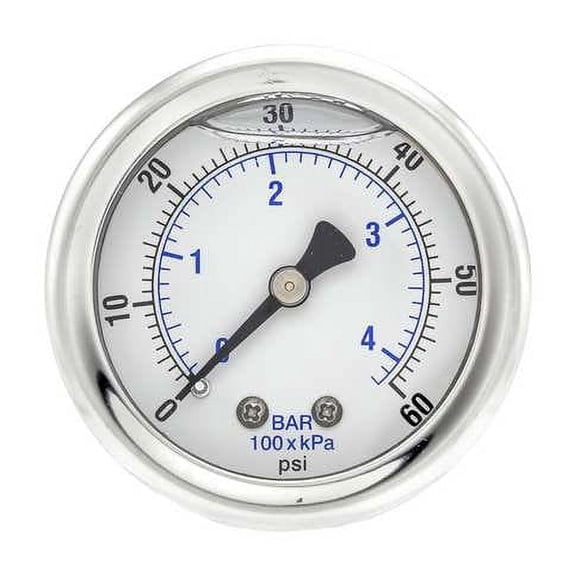 Pic Gauges Pressure Gauge,1/8 in. NPT,2 in. 202L-208D