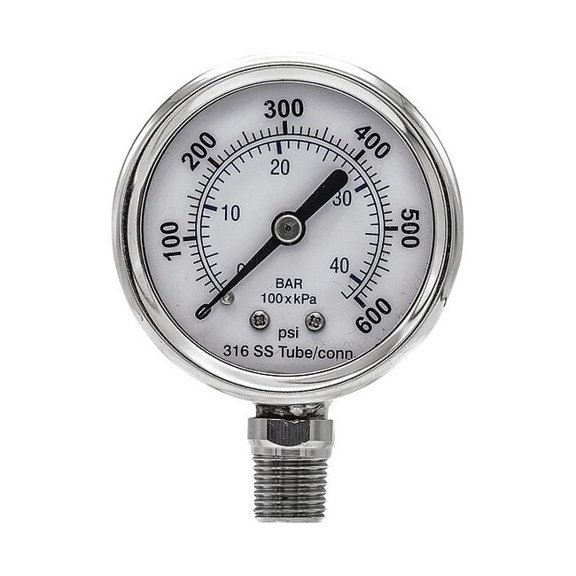 Pic Gauges Pressure Gauge,General Purpose,2" Dial PRO-301D-204K-01