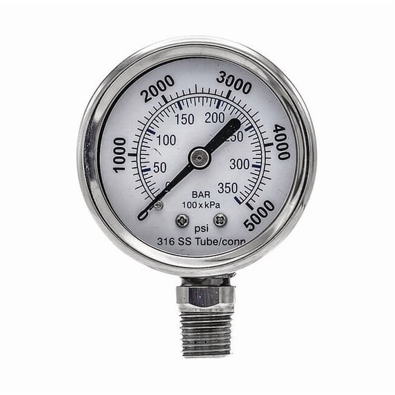 Pic Gauges Pressure Gauge,General Purpose,2" Dial PRO-301D-204R-01