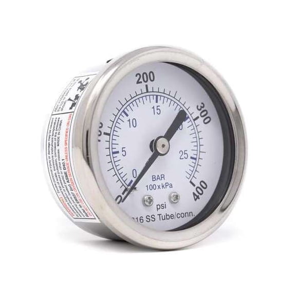 Pic Gauges Pressure Gauge,General Purpose,2" Dial PRO-302D-204I-01