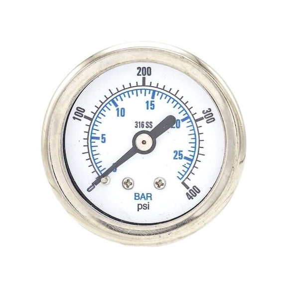 Pic Gauges Pressure Gauge,Nominal 1-1/2" Dial PRO-302D-158I-01