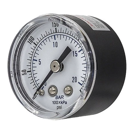Pic Gauges Sep-102D-158H-Bspt Industrial Pressure Gauge, 0 To 300 Psi, 1 1/2 In