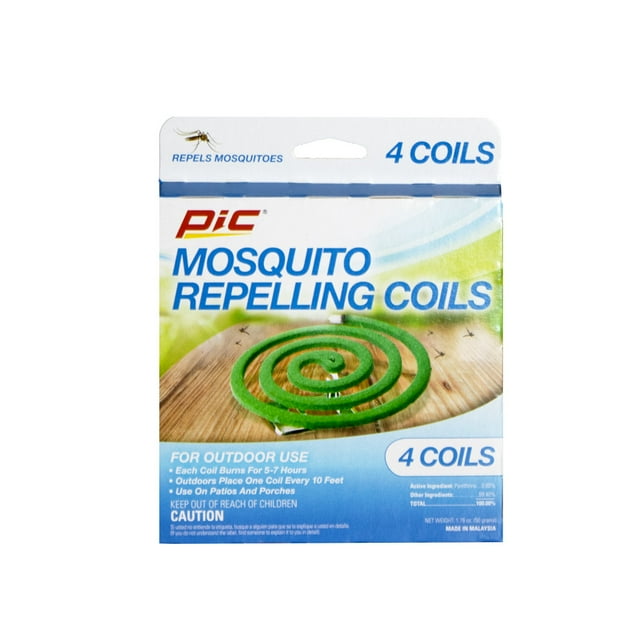 Pic Outdoor Mosquito Repellent Coils, Perfect for Patios and Decks, 4