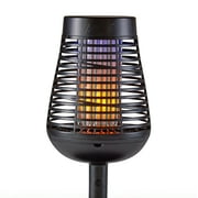 Pic Solar Insect Killer Torch with LED Flame Effect, Black Torch, Area Bug Zapper