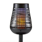 PIC Solar Insect Killer Torch with LED Flame Effect, Black Torch, Area Bug Zapper