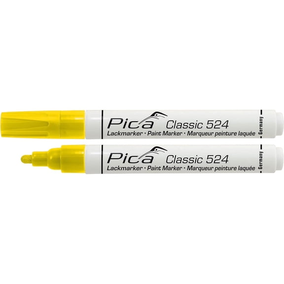 Pica 524/44 Classic 524 Industry Paint Marker, Yellow