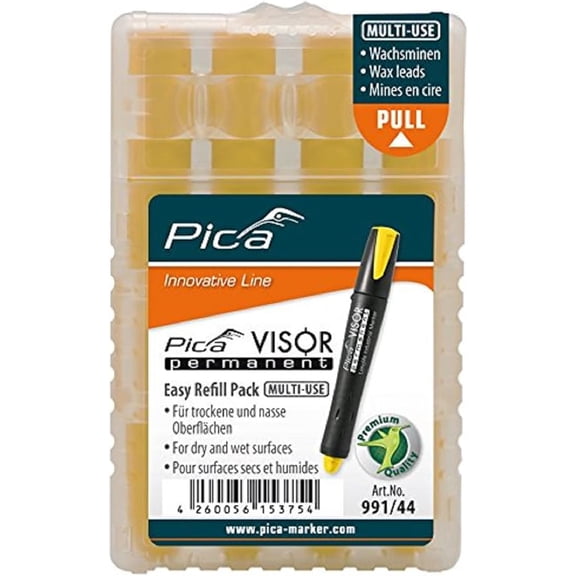 Pica 991/44 Visor Yellow Refills, 4-Pack