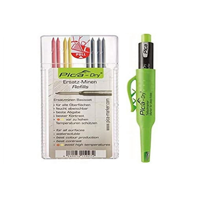 Pica Dry® Longlife Automatic Pen 20/Pack Marker and 10/Pack 4020 Basic Set  Refill Package - 3020 - 57-079-404 - Penn Tool Co., Inc