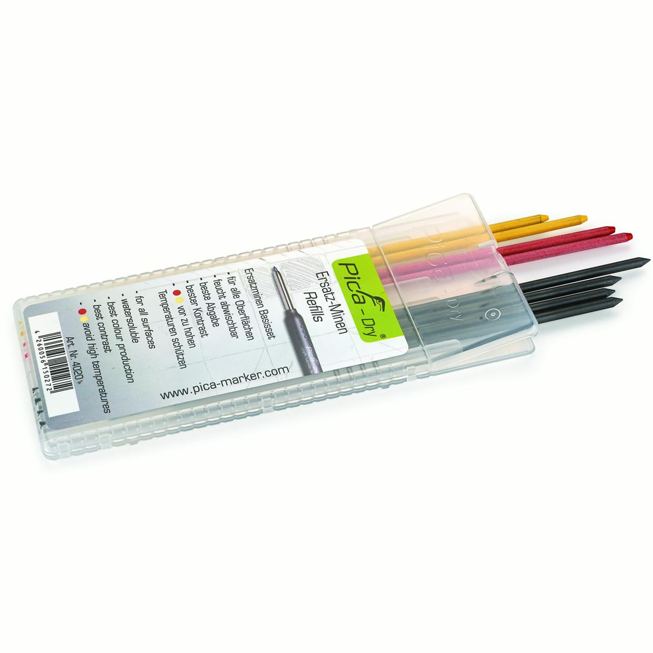 Pica Dry Pencil Refills Set, #4020, Assorted Colors