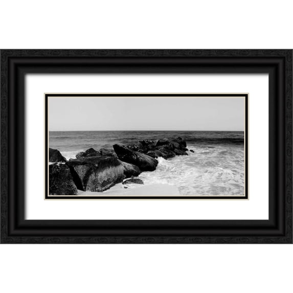 Pica, Jeff 18x11 Black Ornate Wood Framed with Double Matting Museum Art Print Titled - Shore Panorama II