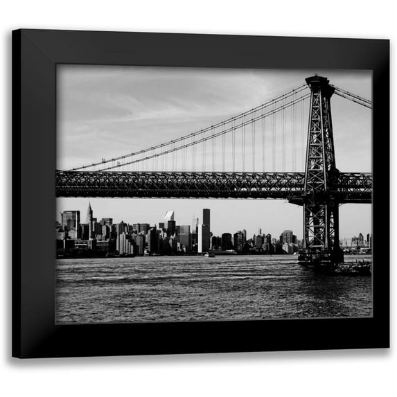 Pica, Jeff 18x15 Black Modern Framed Museum Art Print Titled - Bridges of NYC IV