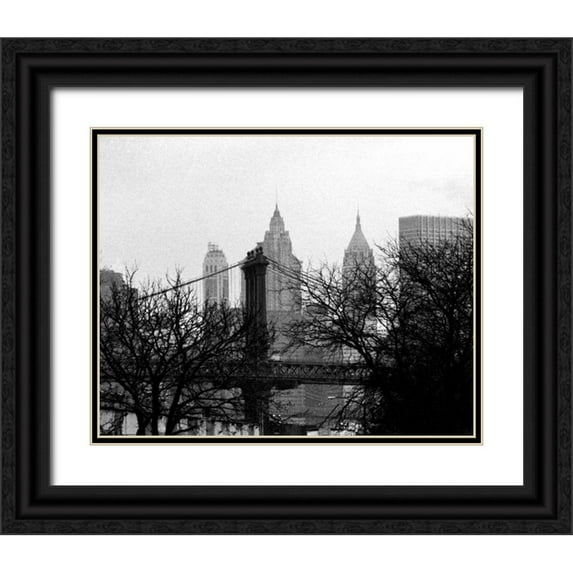 Pica, Jeff 18x15 Black Ornate Wood Framed with Double Matting Museum Art Print Titled - Bridges of NYC V