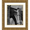 thumbnail image 1 of Pica, Jeff 20x24 Gold Ornate Wood Framed with Double Matting Museum Art Print Titled - Bridges of NYC III, 1 of 4