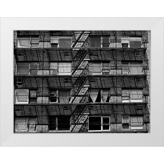 Pica, Jeff 24x19 White Modern Wood Framed Museum Art Print Titled - Escaping The Fire C