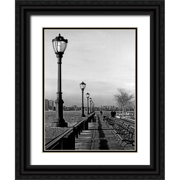 Pica, Jeff 25x32 Black Ornate Wood Framed with Double Matting Museum Art Print Titled - Battery Park City III