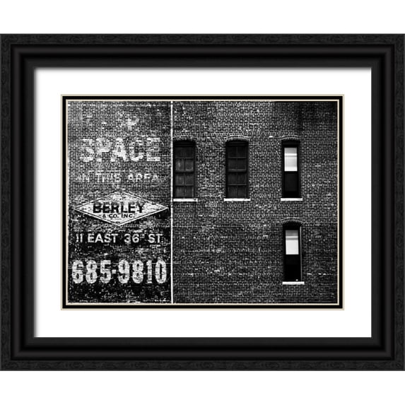 Pica, Jeff 32x25 Black Ornate Wood Framed with Double Matting Museum Art Print Titled - The City Speaks III