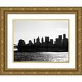 thumbnail image 1 of Pica, Jeff 32x25 Gold Ornate Wood Framed with Double Matting Museum Art Print Titled - NYC Silhoutte, 1 of 4