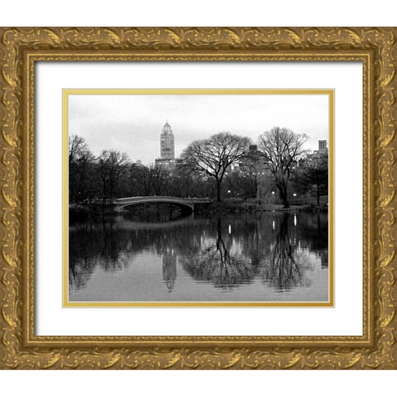 Pica, Jeff 32x26 Gold Ornate Wood Framed with Double Matting Museum Art Print Titled - NYC Skyline V