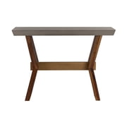 Picadilly Rectangle Console Table in Acacia Wood and Concrete