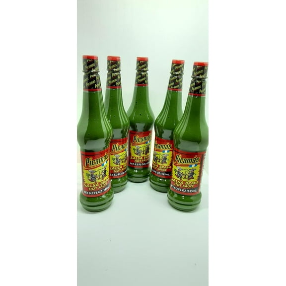 Picamas Green Hot sauce 7.05 oz - Salsa verde picante (Pack of 5)