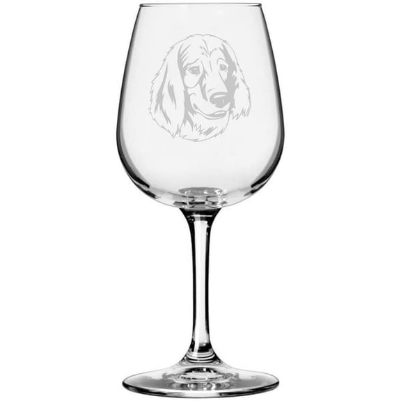 Picardy Spaniel Dog Themed Etched 12.75oz Libbey Wine Glass