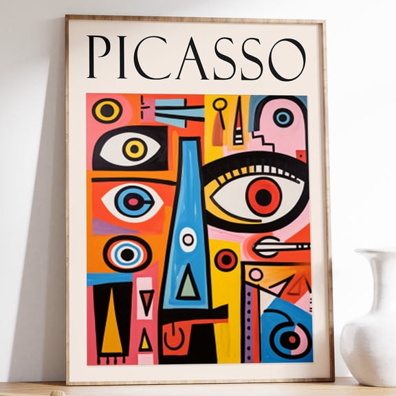 Picasso Abstract Faces Poster, Boho Wall Print, Picasso Wall Art Decor, Retro Abstract Art, Retro Wall Print UNFRAMED PAPER POSTER, Home Decor, Vintage Gift, Living Room Dercor