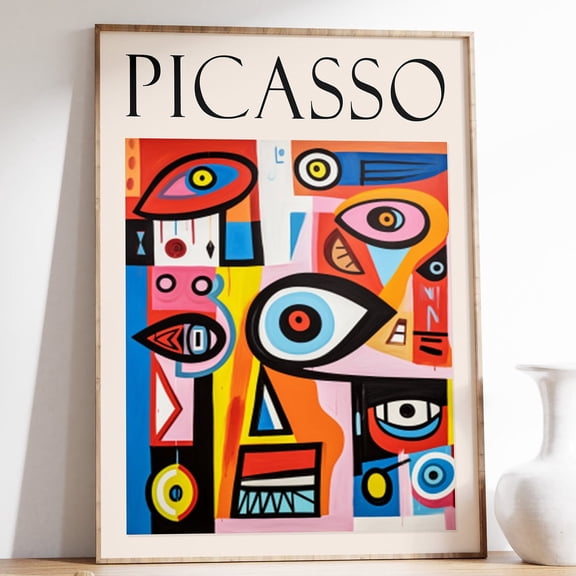 Picasso Abstract Faces Poster, Boho Wall Print, Picasso Wall Art Decor, Retro Abstract Art, Retro Wall Print UNFRAMED PAPER POSTER, Home Decor, Vintage Gift, Living Room Dercor