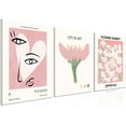 thumbnail image 1 of Picasso Canvas WallSet of 3, Pink Wall Decor Posters for Room Aesthetic, Abstract Pink Room Decor Floral Prints for Living Room, Bedroom, Gallery Decor, 1 of 6