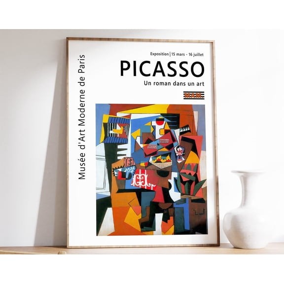 Picasso Exhibition Poster Cubism Abstract Art Print Style