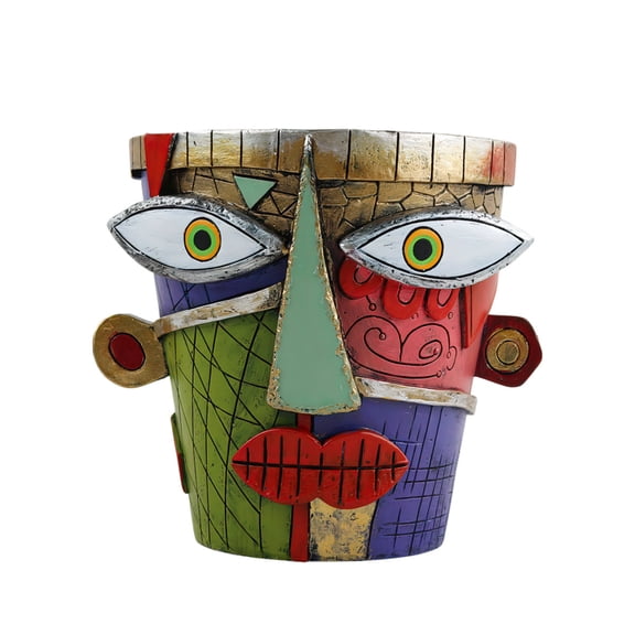 Picasso-Inspired Abstract Face Flower Pot - Brutalism Planter With Sculptural Art For Home Decor & Planting