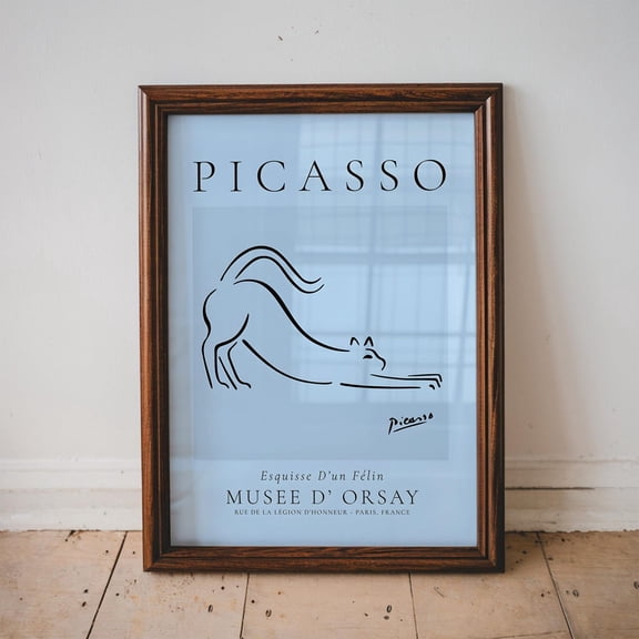 Picasso Inspired Cat Famous Retro Trendy Decor New Home S Animal Bathroom Wall Art Print