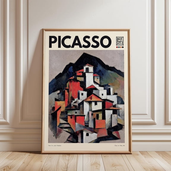 Picasso Inspired Mountain Landscape Print