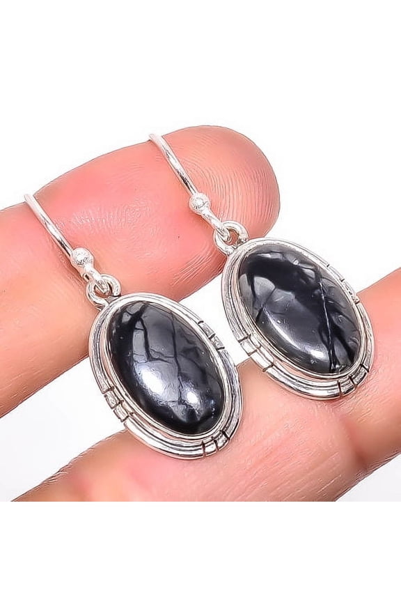 Picasso Jasper Handmade Gemstone 925 Silver Plated Jewelry Earring 1.37" A367, Valentine's Day Gift, Birthday Gift, Beautiful Jewelry For Woman